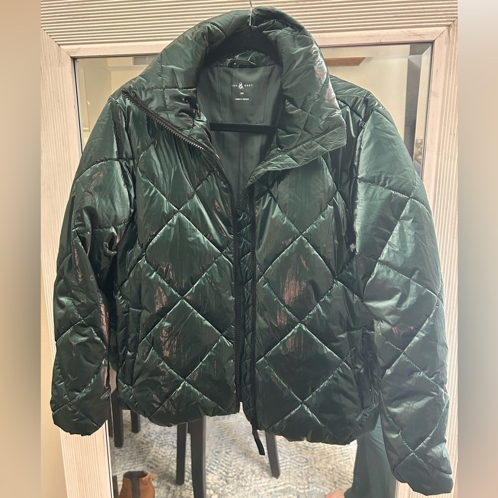 Lou & Grey Green Quilted Jacket